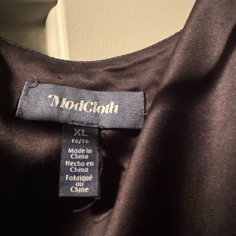 ModCloth black with beautiful butterflies , silk lined back zip